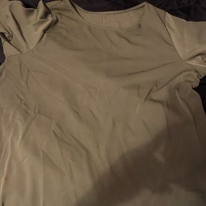 Army green straight dress with ruffles